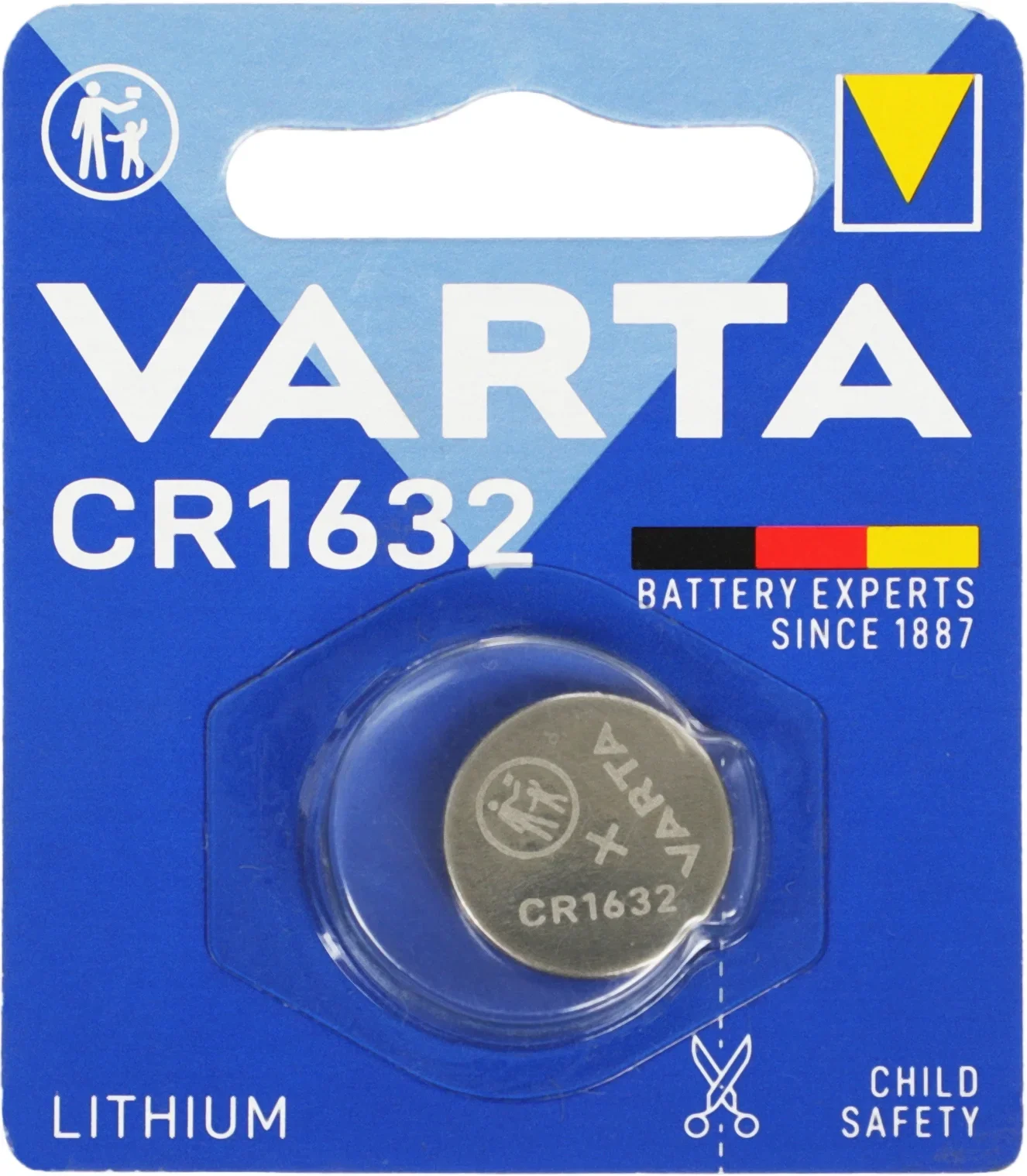 Батарейка Varta ELECTRONICS CR1632 BL1 Lithium 3V (6632) (1/10/100) (1 шт.)