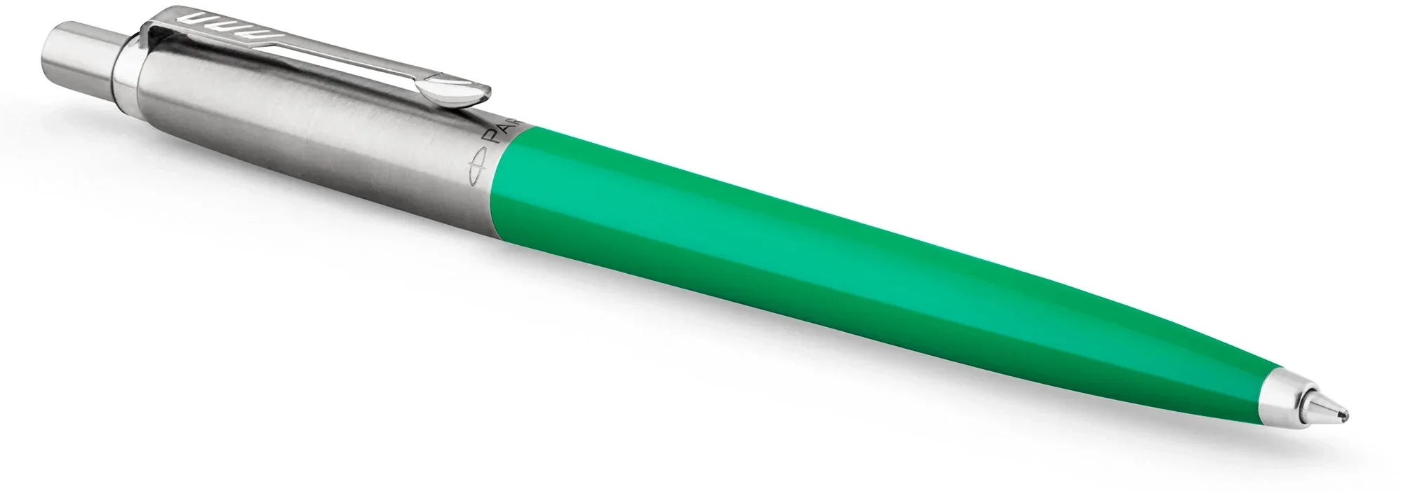 Ручка шариковая PARKER "Jotter Orig Green", корпус зеленый, нержавеющая сталь, блистер, синяя, 2076058