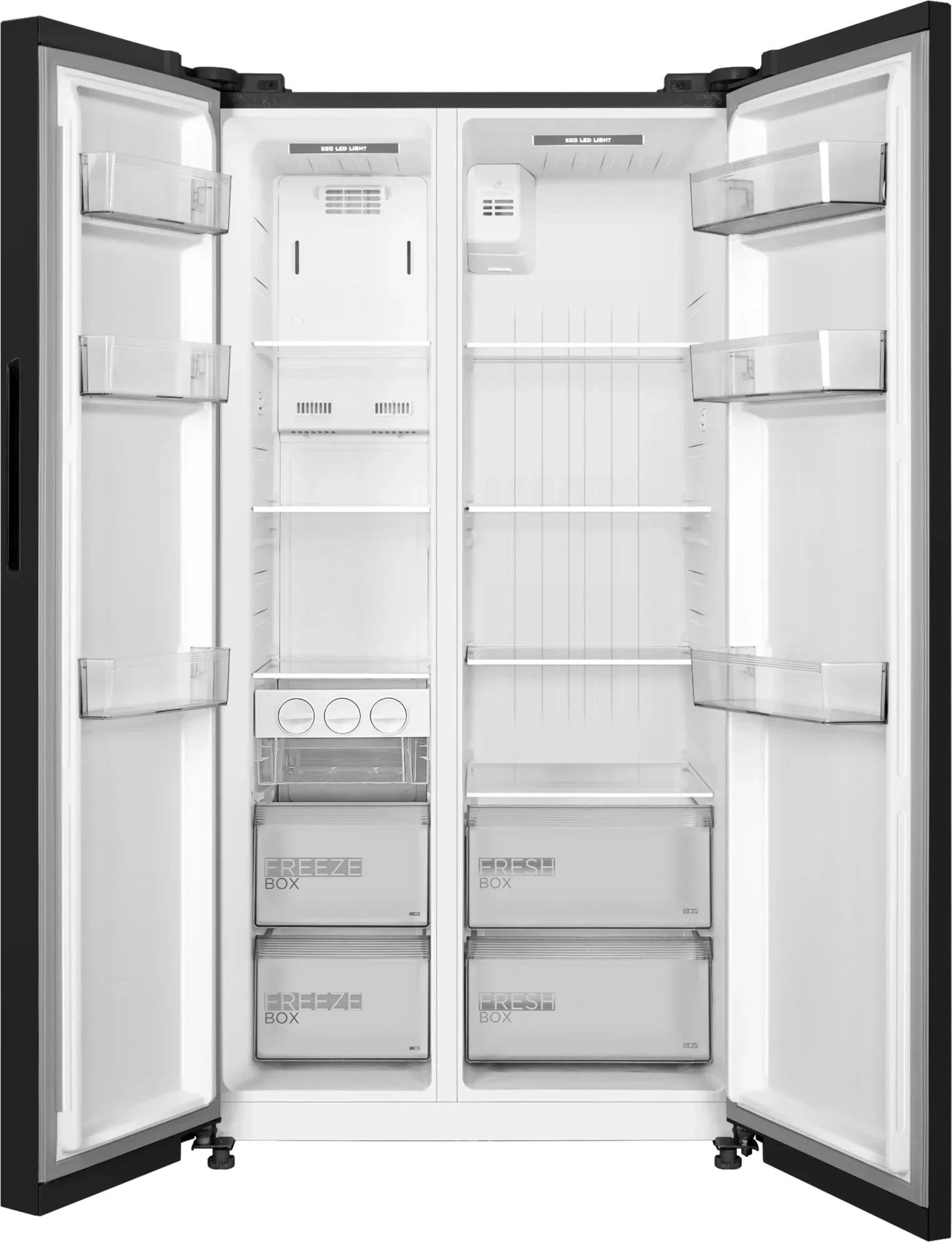 Холодильник Midea MDRS710FGE30 2-хкамерн. черный инвертер