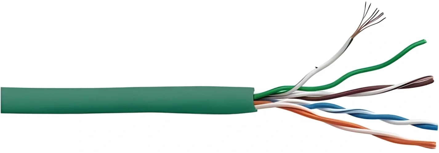 LAN-5EUTP-PT-LSZH-GN Кабель витая пара Lanmaster UTP 4 пар. кат. 5е многожильный AWG24 LSZH 1м (305м) внутренний цвет: зелёный