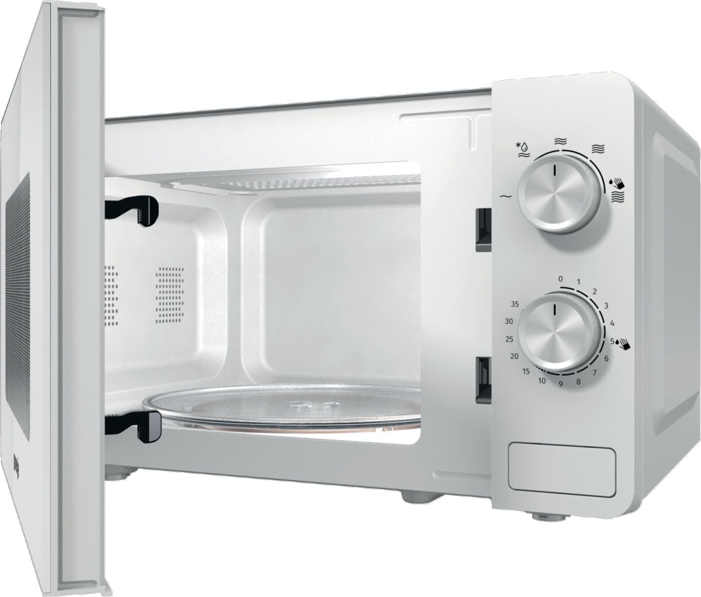 Gorenje Микроволновая печь Gorenje MO20E1W2 (Essential / 20 л, 800 Вт, переключатели поворотный механизм, белый)