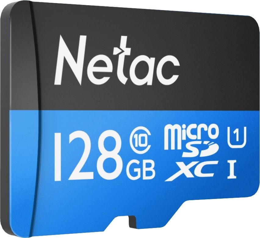 Карта памяти Netac - P500, microSDXC, read speed 80Mb/s, UHS-I Class 1, Class 10, 128GB, NT02P500STN-128G-S