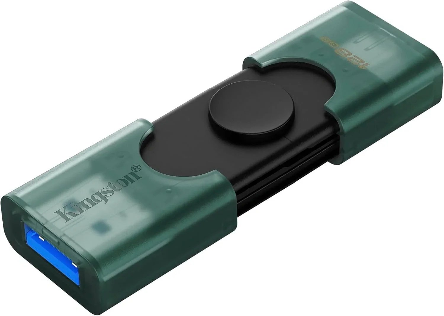 USB флеш накопитель_128 Gb Kingston DataTraveler Duo темно зеленый / USB Type-A и USB Type-C / DTDEG2/128GB