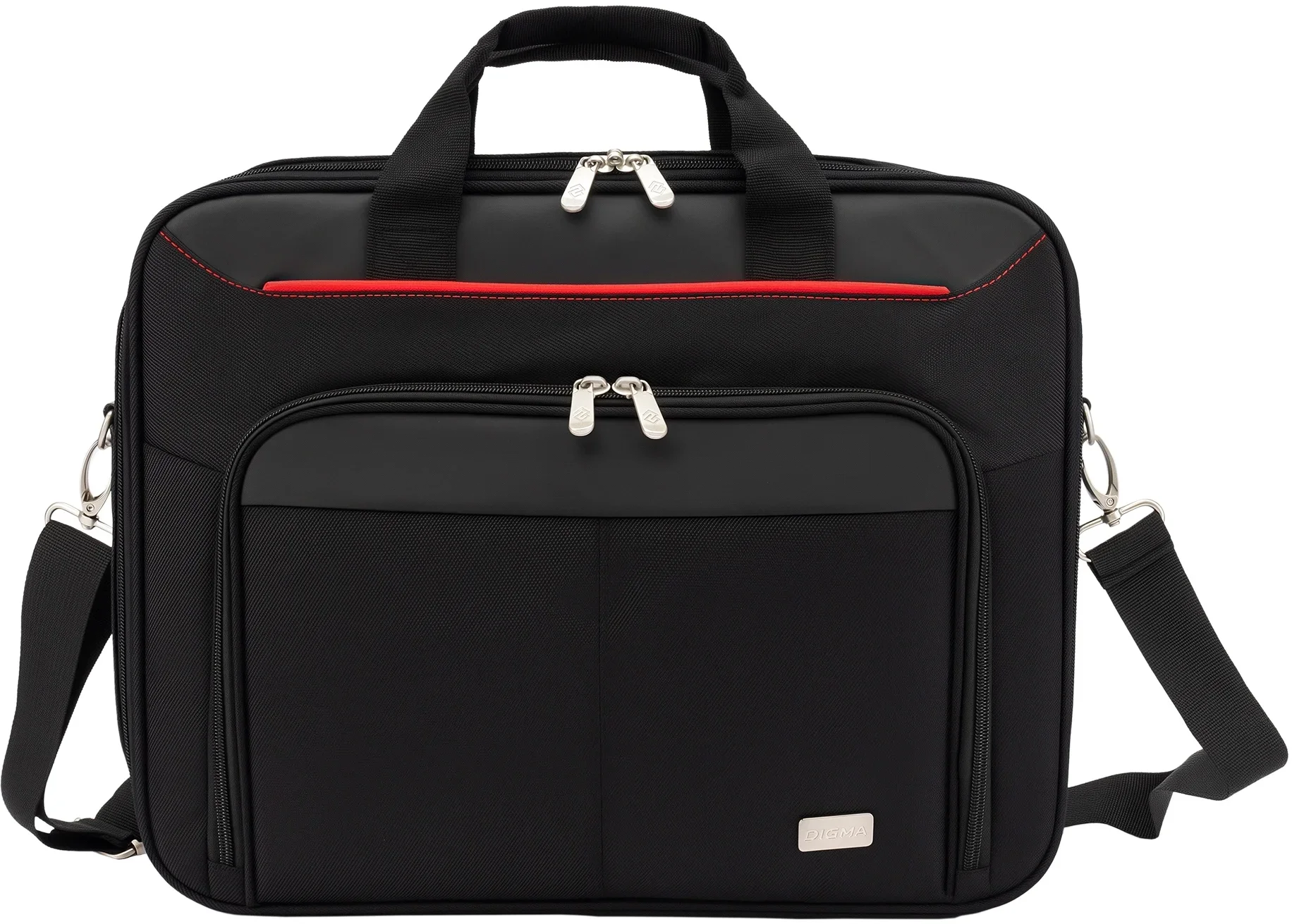 Сумка для ноутбука Digma HC212BKR, 15.6", черный/красный