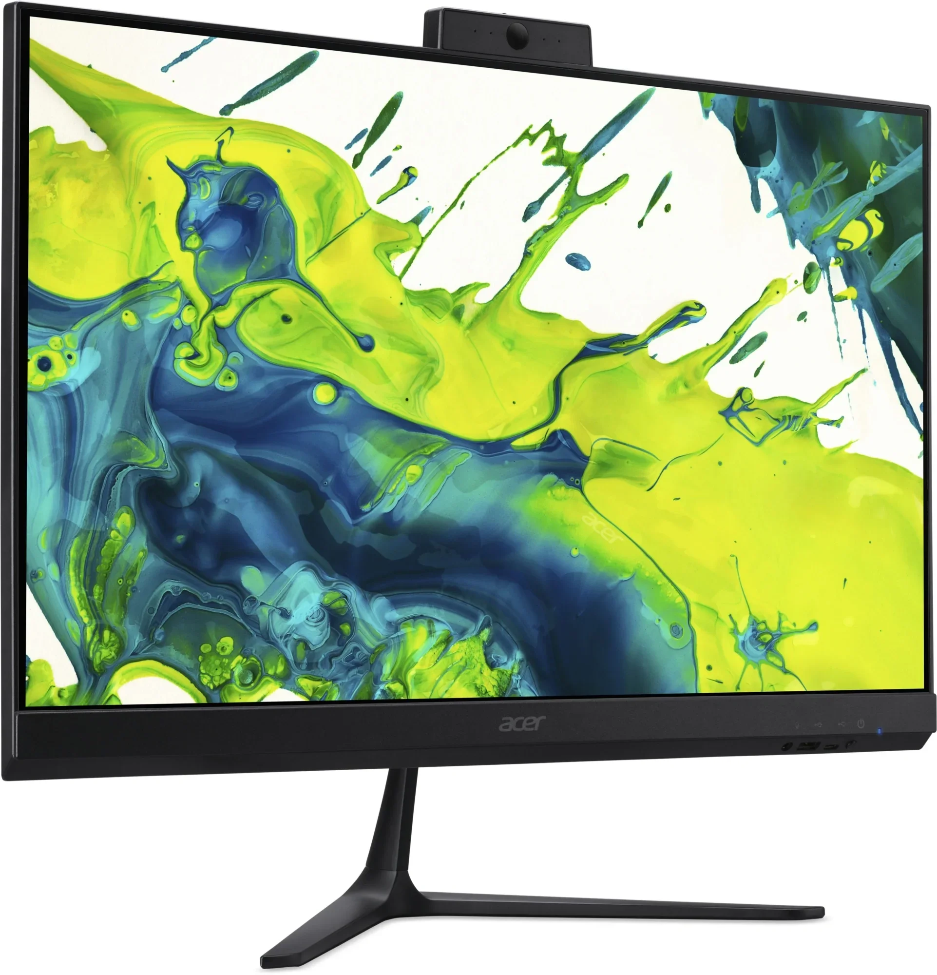 Моноблок Acer Aspire C24-2G 23.8" Full HD Ryzen 5 7430U (2.3) 16Gb SSD512Gb RGr Eshell GbitEth WiFi BT 65W клавиатура мышь Cam черный 1920x1080