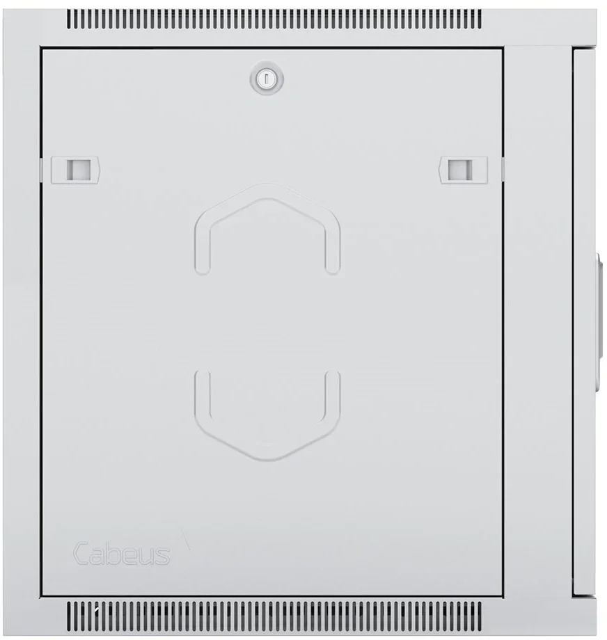 SH-05F-9U60/60 Шкаф телекоммуникационный настенный Cabeus SH-05F 19" 9U 501х600х600 мм (ВхШхГ) дверь: стекло боковая панель: сплошная съемная сварной цвет: серый (съёмная задняя панель)