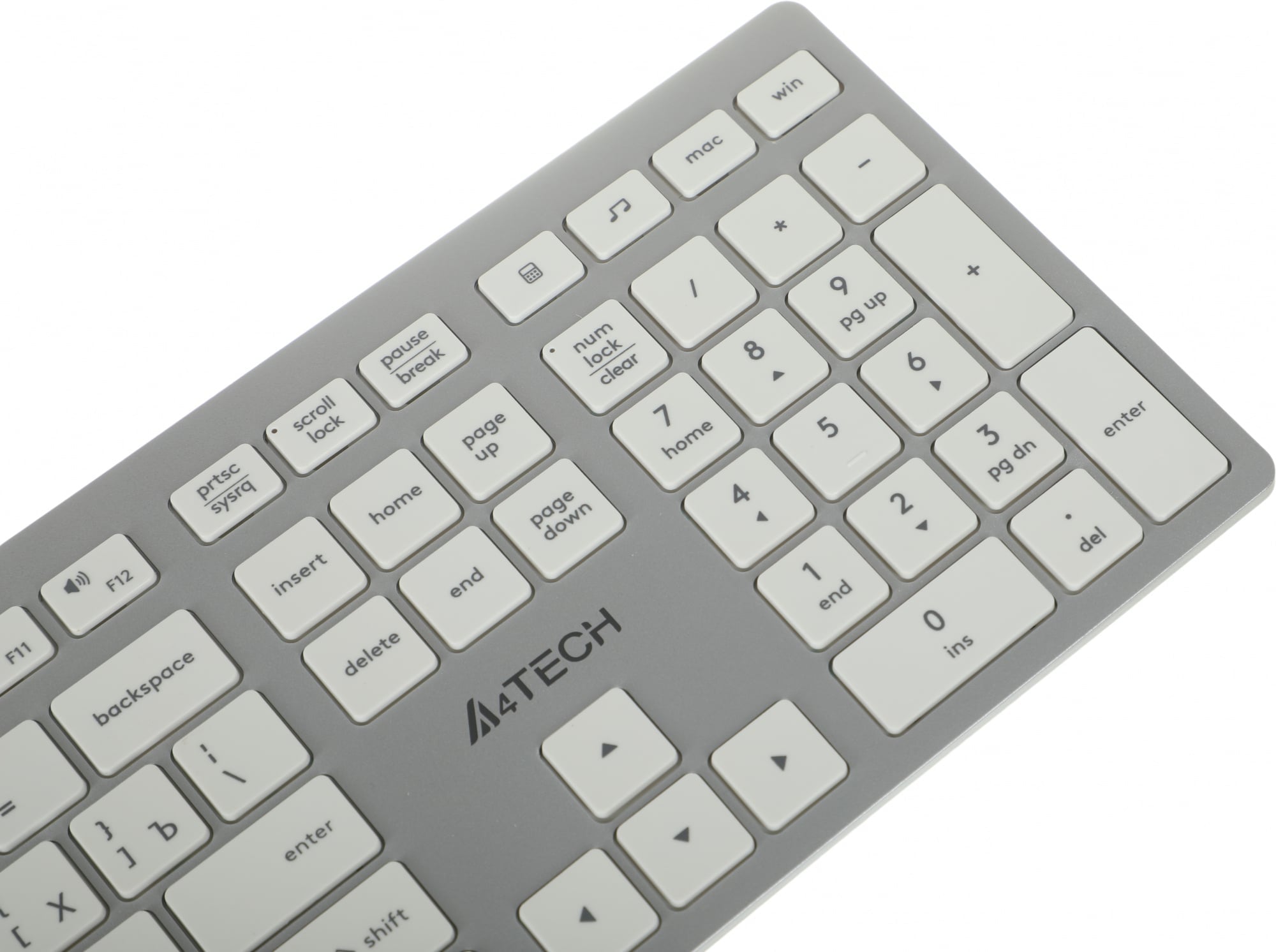 Клавиатура A4Tech FX50 белый USB slim Multimedia (FX50 WHITE) кабель 1.5м