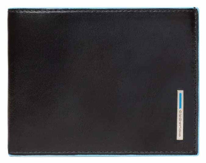 Кошелек Piquadro PU1241B2R/N Blue Square, черный, натуральная кожа