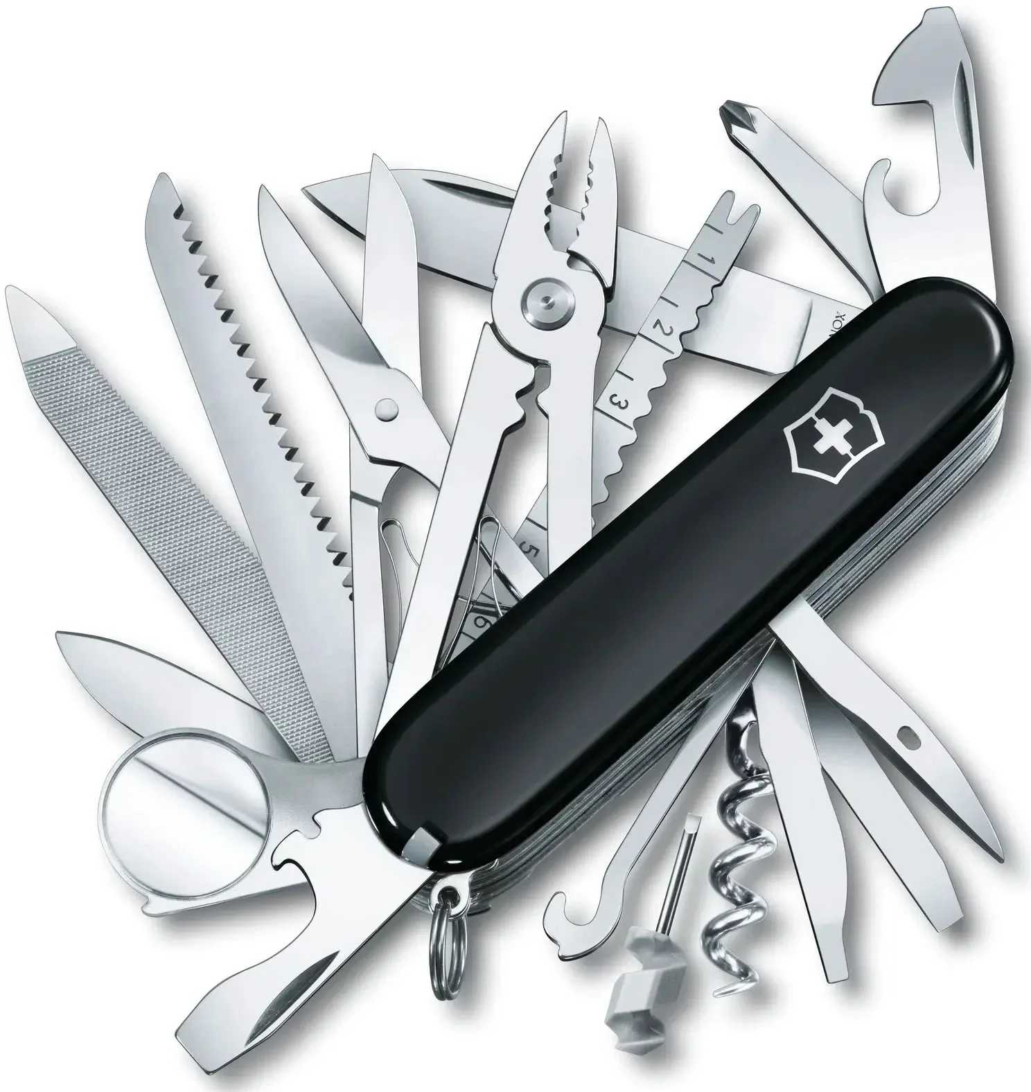 Нож перочинный Victorinox SwissChamp (1.6795.3) 91мм 33функций  черный  карт.коробка