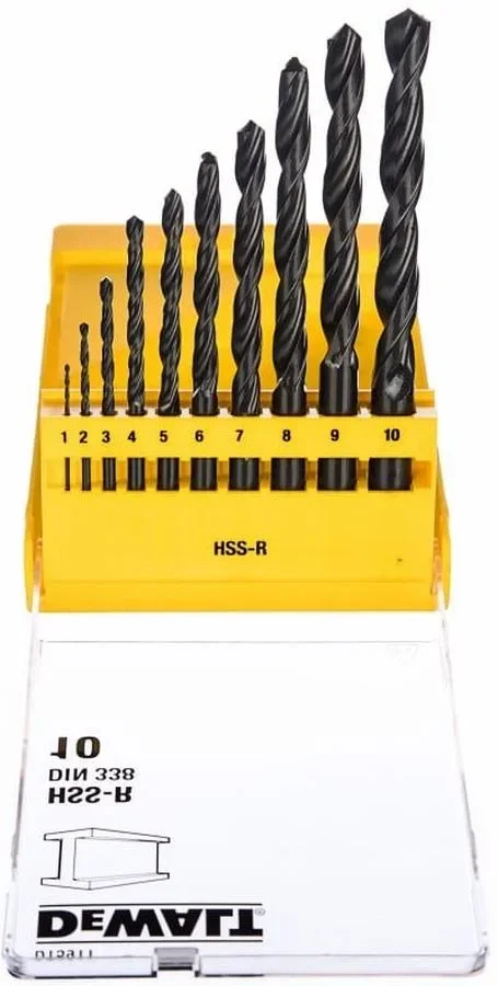 Набор сверл DeWalt DT5911-QZ по металлу HSS-R (10шт.) в пластиковой кассете
