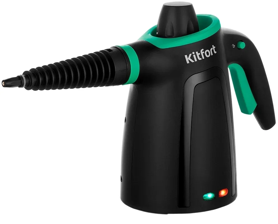 Пароочиститель ручной Kitfort КТ-9170-2  1050Вт  черный/зеленый