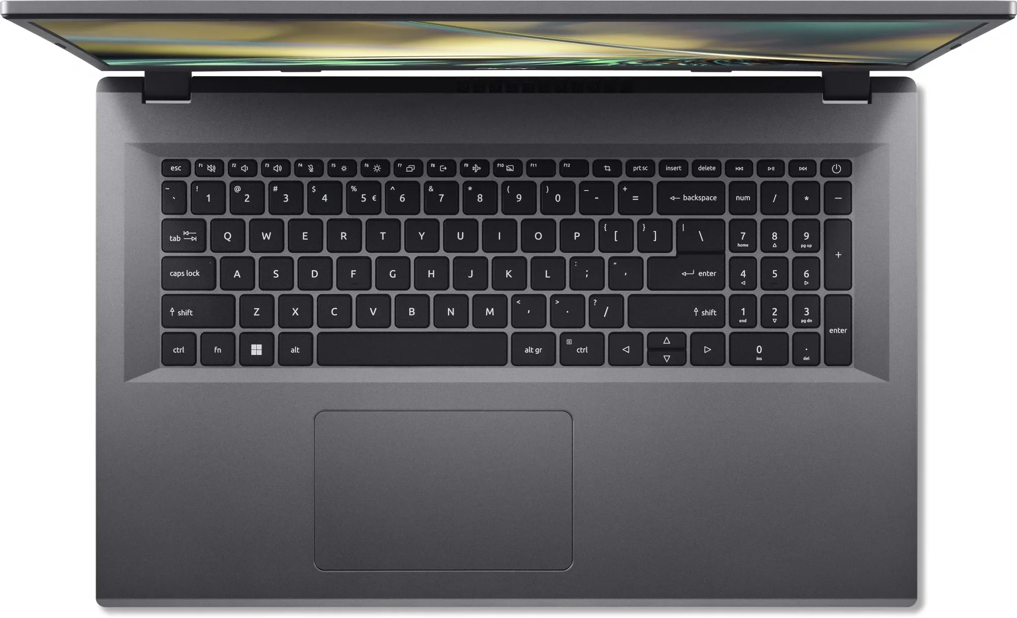 Ноутбук Acer Aspire3 17 A317-55P-341F 17.3"(1920x1080 (матовый) IPS)/Intel Core i3 N305(1Ghz)/16384Mb/512PCISSDGb/noDVD/Int:Intel HD/Cam/BT/WiFi/50WHr/war 1y/2.1kg/Silver/NoOS