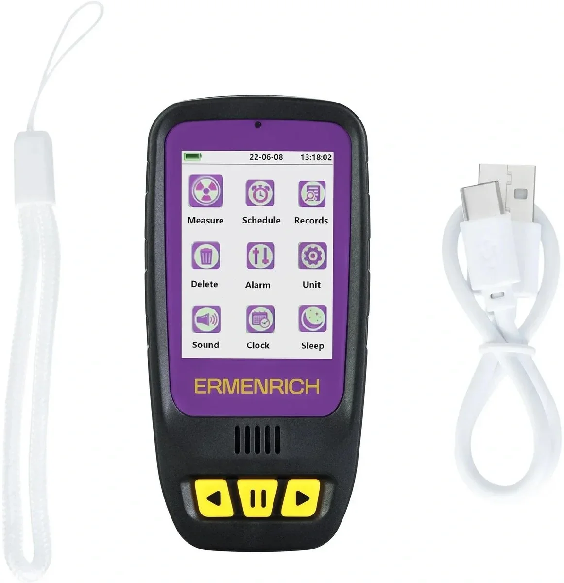 Дозиметр Ermenrich Ping  RD40 фиолетовый/черный (84640)