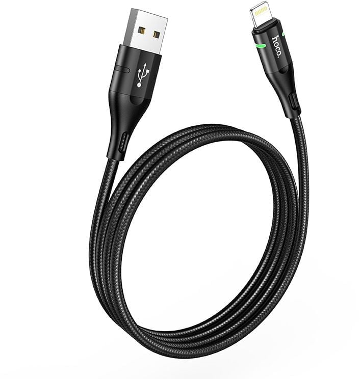 USB кабель HOCO, Lightning -> USB Type A (M) 2.4A, 1.2 м, U93 SHADOW IP