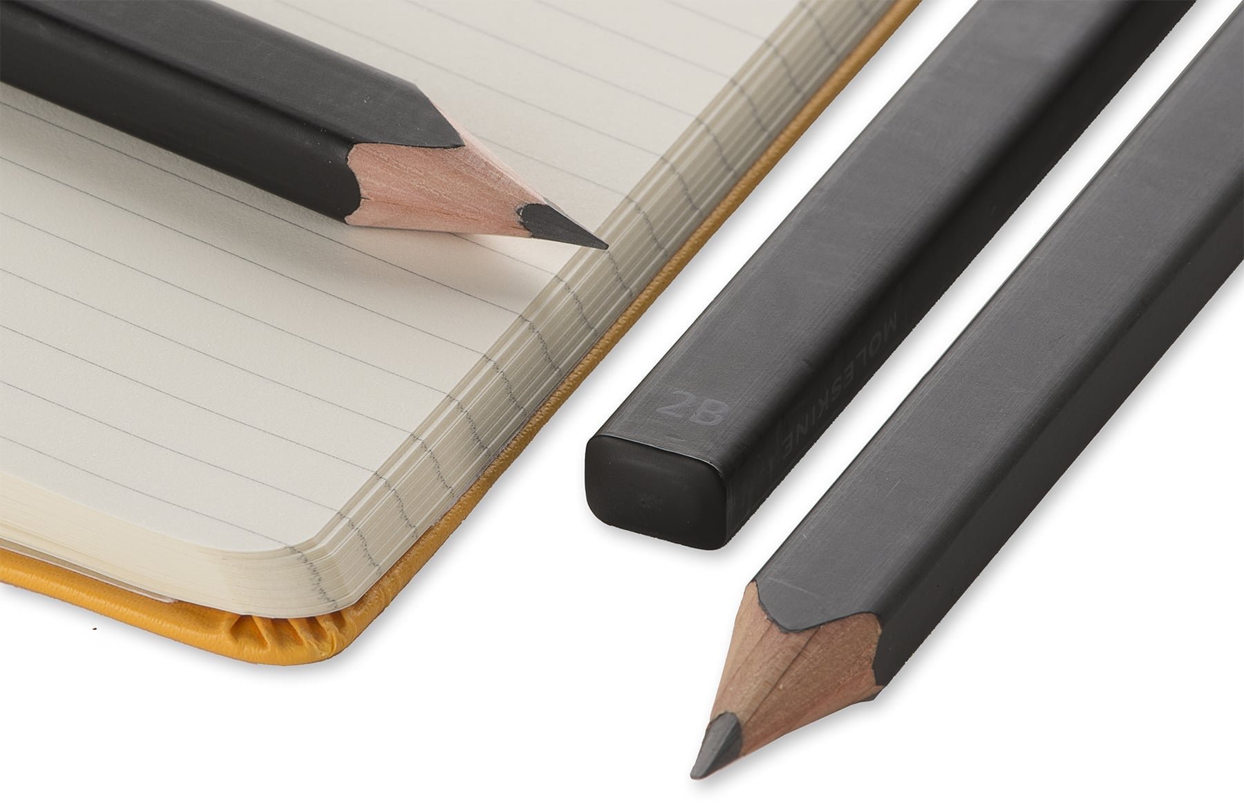 Набор карандашей чернографитных Moleskine Drawing EW2PG001A HB/2B блистер 3 карандаша