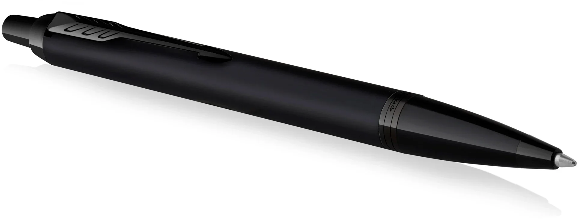 Ручка шариковая PARKER "IM Achromatic Black BT", черный матовый, нержавеющая сталь, синяя, 2127618