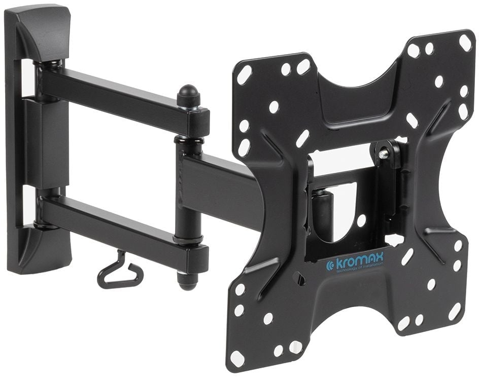 Kromax OPTIMA-214 black {20"-43", max 30 кг, настенный, 4 ст. свободы, наклон +2° -15°, поворот ±90°, от стены 70-410 мм, max VESA 200x200 мм}