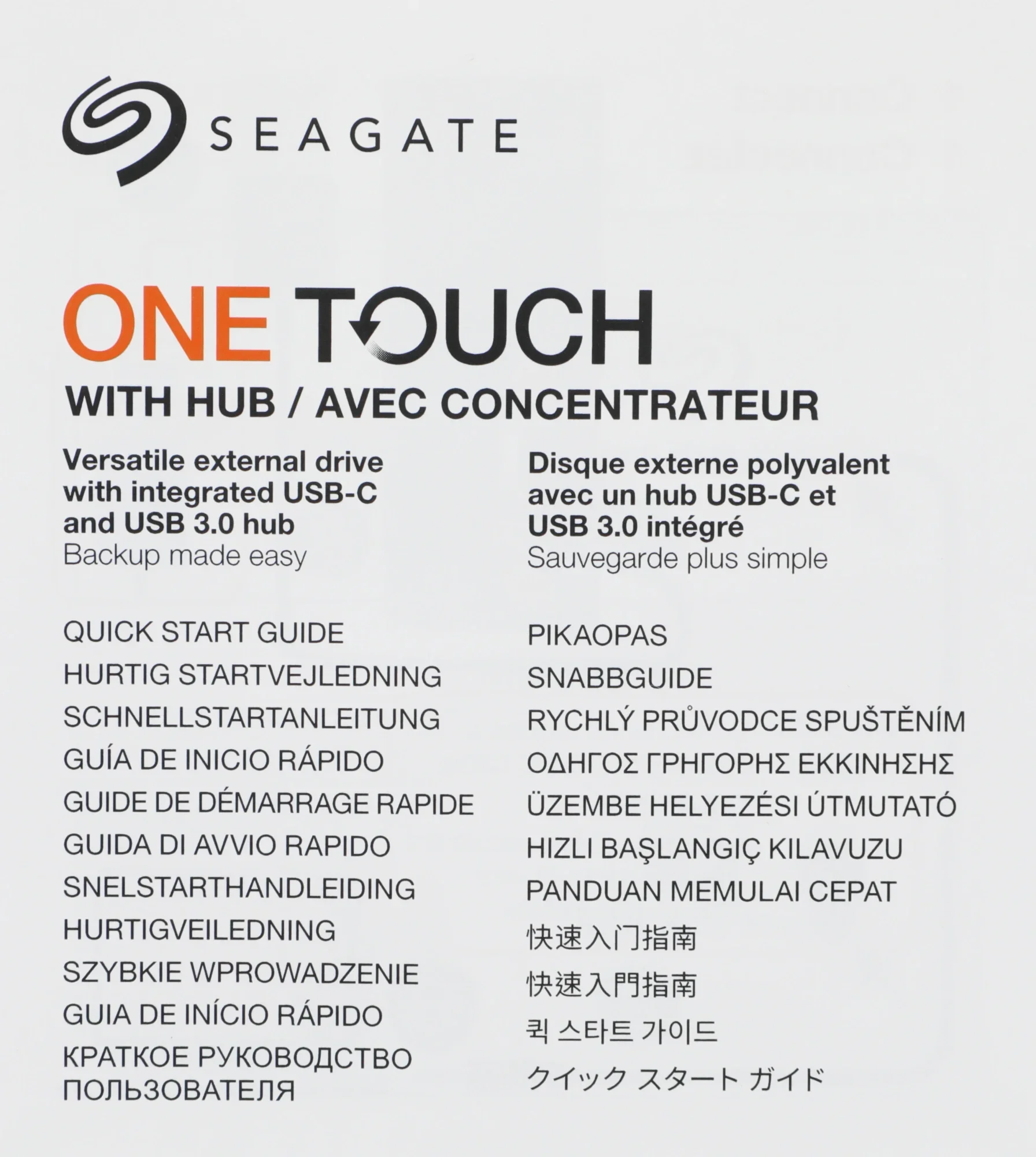 Жесткий диск Seagate USB3.0 16TB STLC16000402 One Touch Hub 3.5" черный
