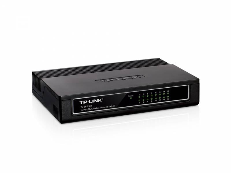 Коммутатор TP-Link TL-SF1016D, 16×100M, настольный
