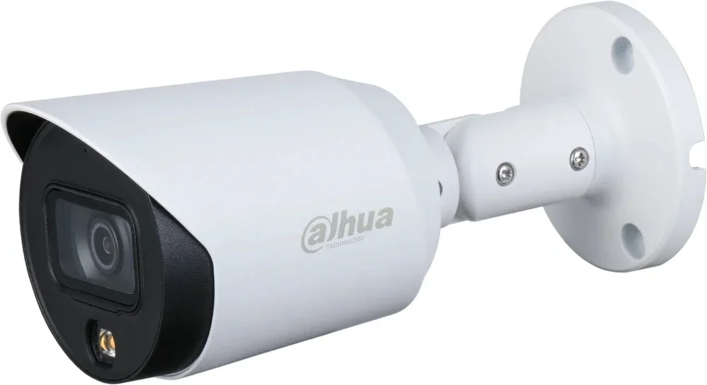 Камера видеонаблюдения аналоговая Dahua DH-HAC-HFW1239TP-A-LED-0280B, 1920x1080, 2.8 мм, LED 30 м, 2Мп, 1/2.7" CMOS, уличная, цилиндрическая, 4-в-1 (HDCVI/TVI/AHD/CVBS), белый