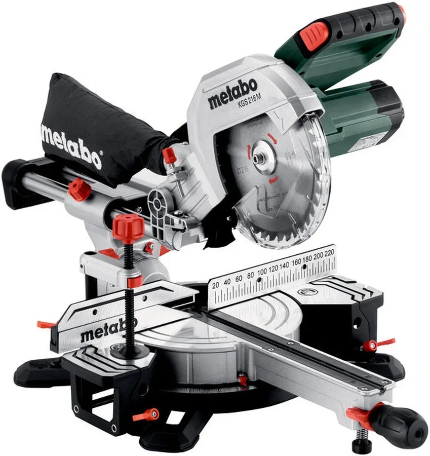 613216000  Торцовочная пила Metabo KGS 216 M 1500Вт  5000об/мин  d=216мм