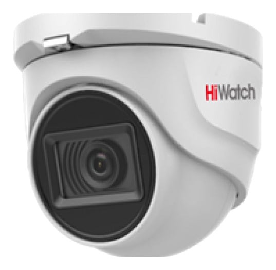 Камера видеонаблюдения аналоговая HiWatch DS-T803(B) (2.8 MM), 3840x2160, 2.8 мм, ИК 30 м, 8Мп, 1/2" CMOS, уличная, купольная, HD-TVI/AHD/CVI/CVBS, белый