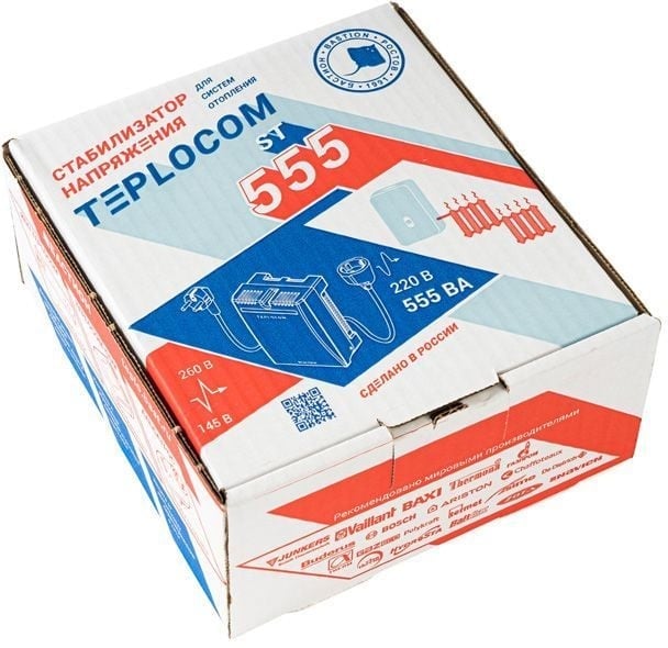 Стабилизатор напряжения Бастион Teplocom ST-555 300Вт 400ВА белый