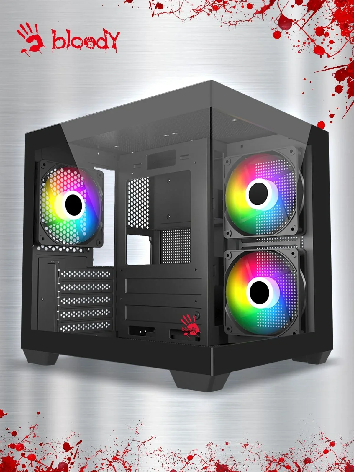 Корпус Bloody CC-121 черный без БП mATX 7x120mm 1xUSB2.0 1xUSB3.0 audio