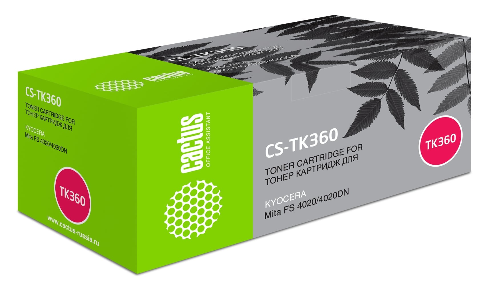 -/ Картридж лазерный Cactus CS-TK360 TK-360 черный (20000стр.) для Kyocera Mita FS 4020/4020DN