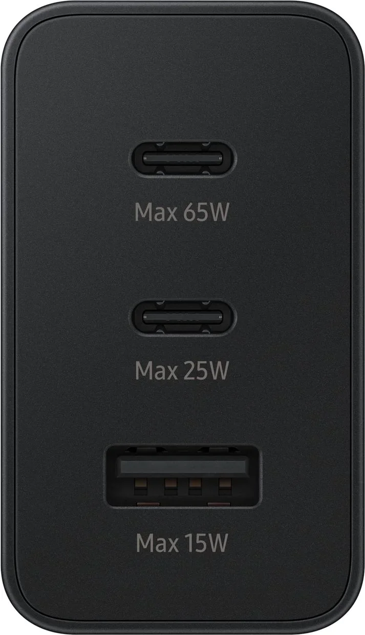 Сетевое зар./устр. Samsung EP-T6530 65W 3A (PD) USB/2xUSB Type-C для Samsung черный (EP-T6530NBEGEU)