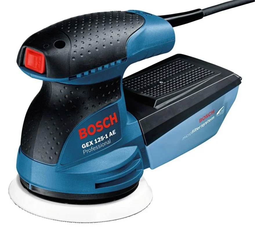 Bosch GEX 125-1 AE Эксцентриковая шлифовальная машина [0601387500] {250 Вт, 125мм, рег.ск, 1.3 кг, коробка}