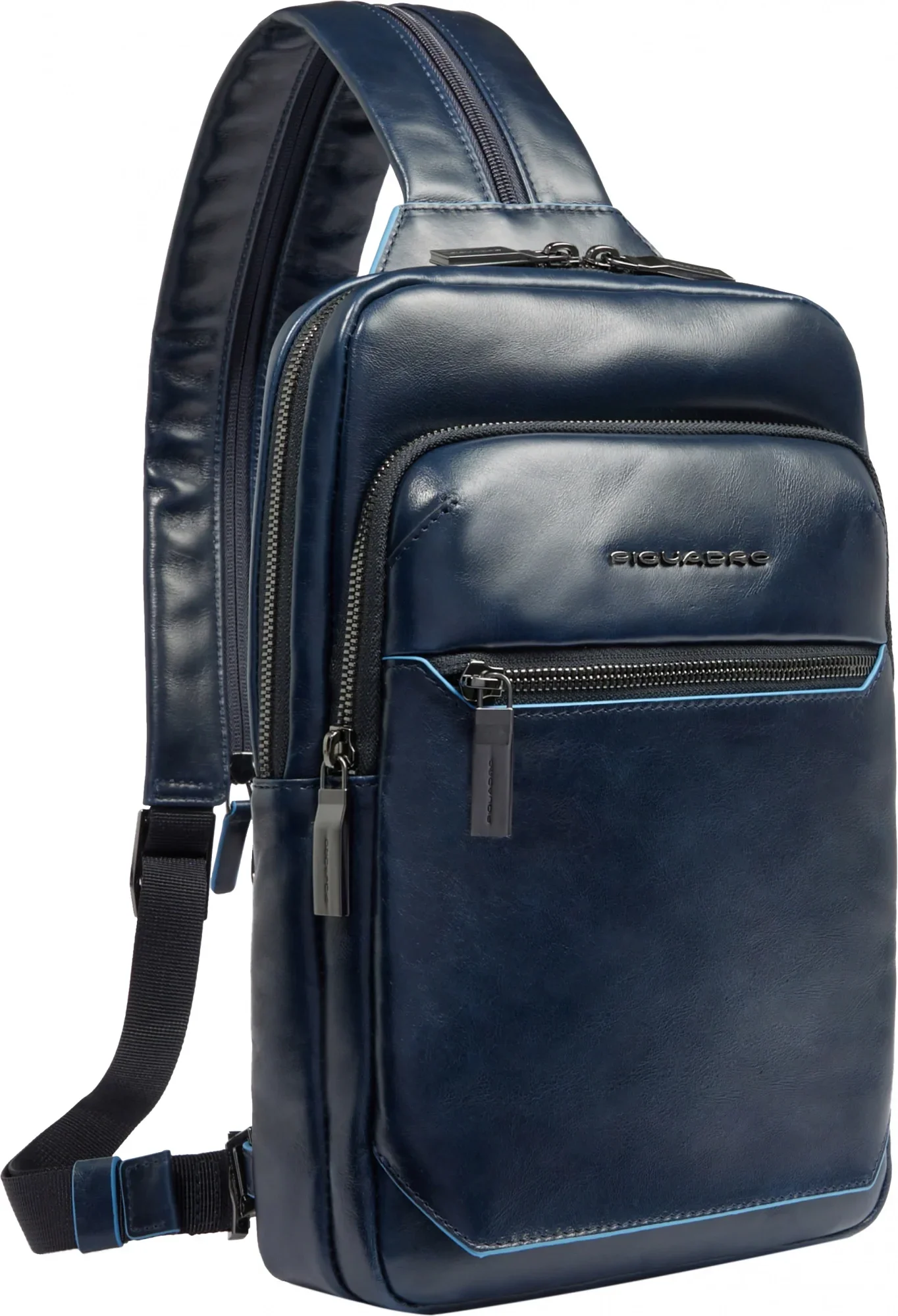 Рюкзак слинг мужской Piquadro Blue Square CA6589B2/BLU2 темно-синий натур.кожа