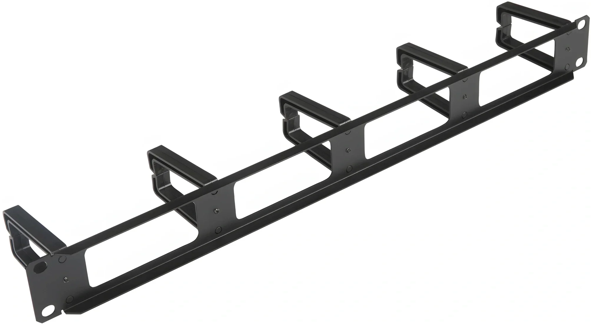 Органайзер Hyperline Hyperline CM-1U-PL Кабельный организатор 1U с пластиковыми кольцами 70x44 мм, 19»