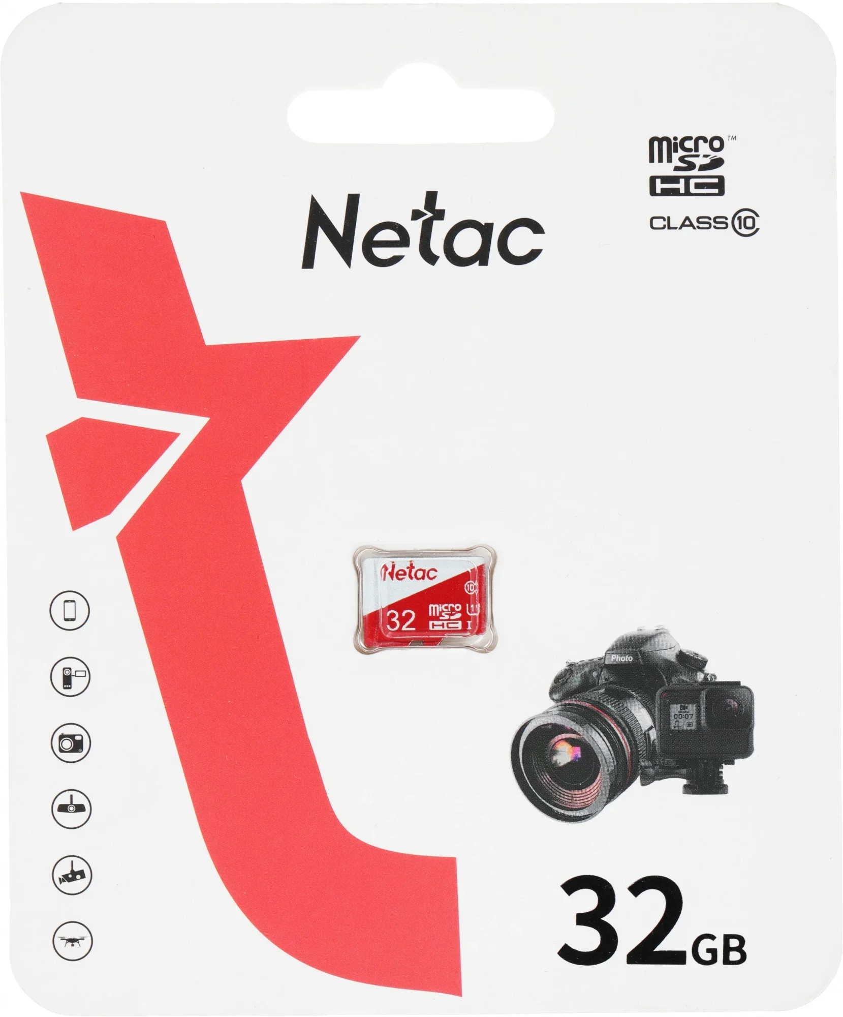 <107075> Карта памяти microSD .32Gb Netac P500 Eco Class 10, без SD адаптера [NT02P500ECO-032G-S]