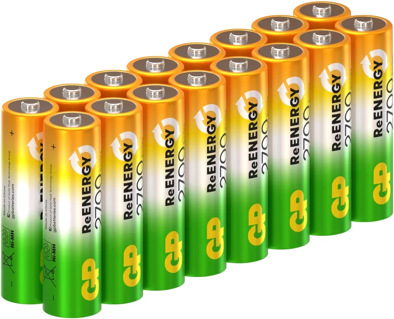 Аккумулятор GP 270AAHCRGY-B16/192, AA NiMH 2700mAh, 16шт спайка