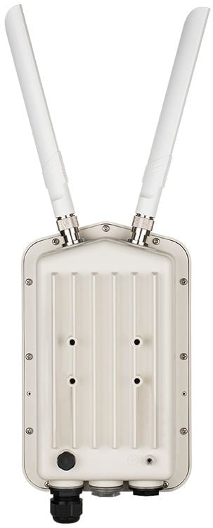 Точка доступа/ DWL-8720AP/RU AC1300 Wi-Fi Outdoor PoE Unified Access Point, 1000Base-T LAN, 2x5dBi (5GHz)/3.5dBi (2,4GHz) detachable antennas, RJ45 Console, IP67, -40 to 60°C, only PoE power, w/o PoE base