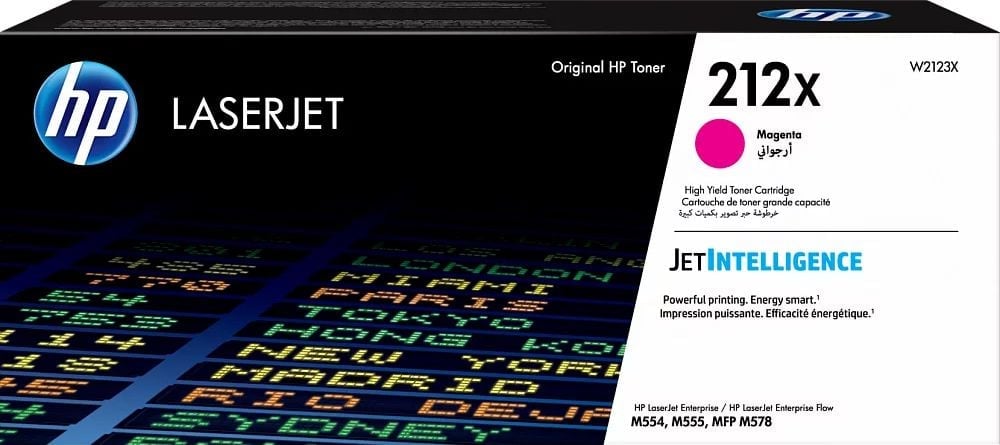 Тонер-картридж HP 212X Magenta для Color LJ Enterprise M555dn/M555x/M554dn MFP M578dn/M578f Flow MFP M578c (10000 стр) ( W2123X )
