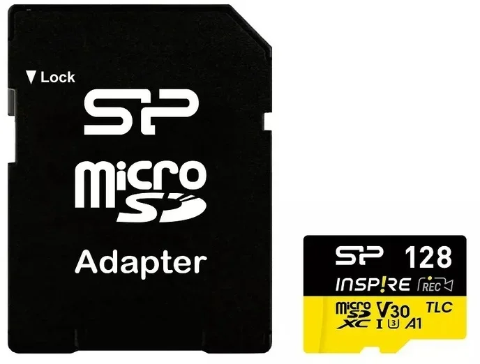 Флеш карта microSDXC 128GB Silicon Power SP128GBSTXLV3V1NSP Elite  V30  A1  + adapter