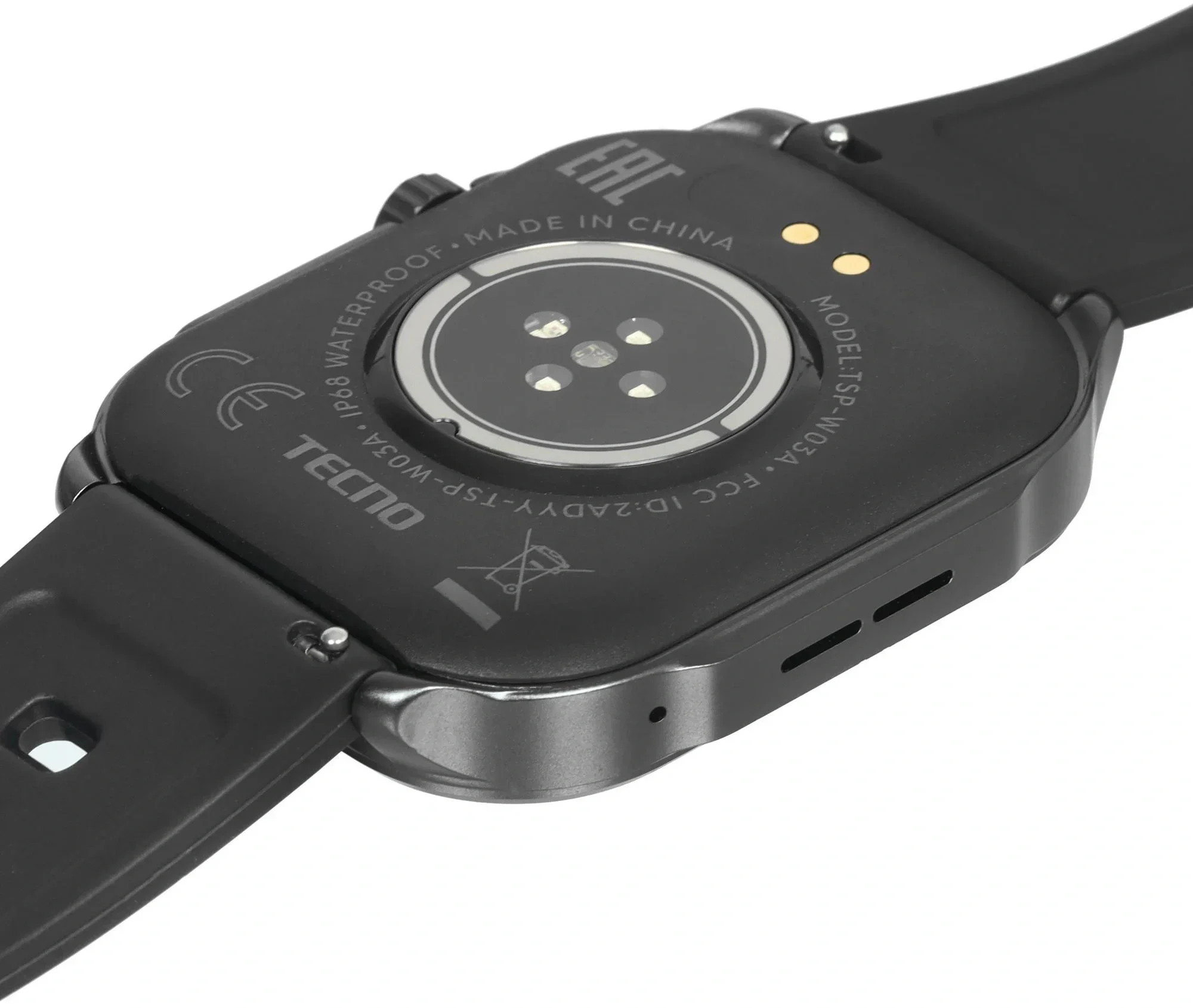 Смарт-часы Tecno Watch 3 Active 2.04" LCD корп.золотистый рем.золотистый (W03A)