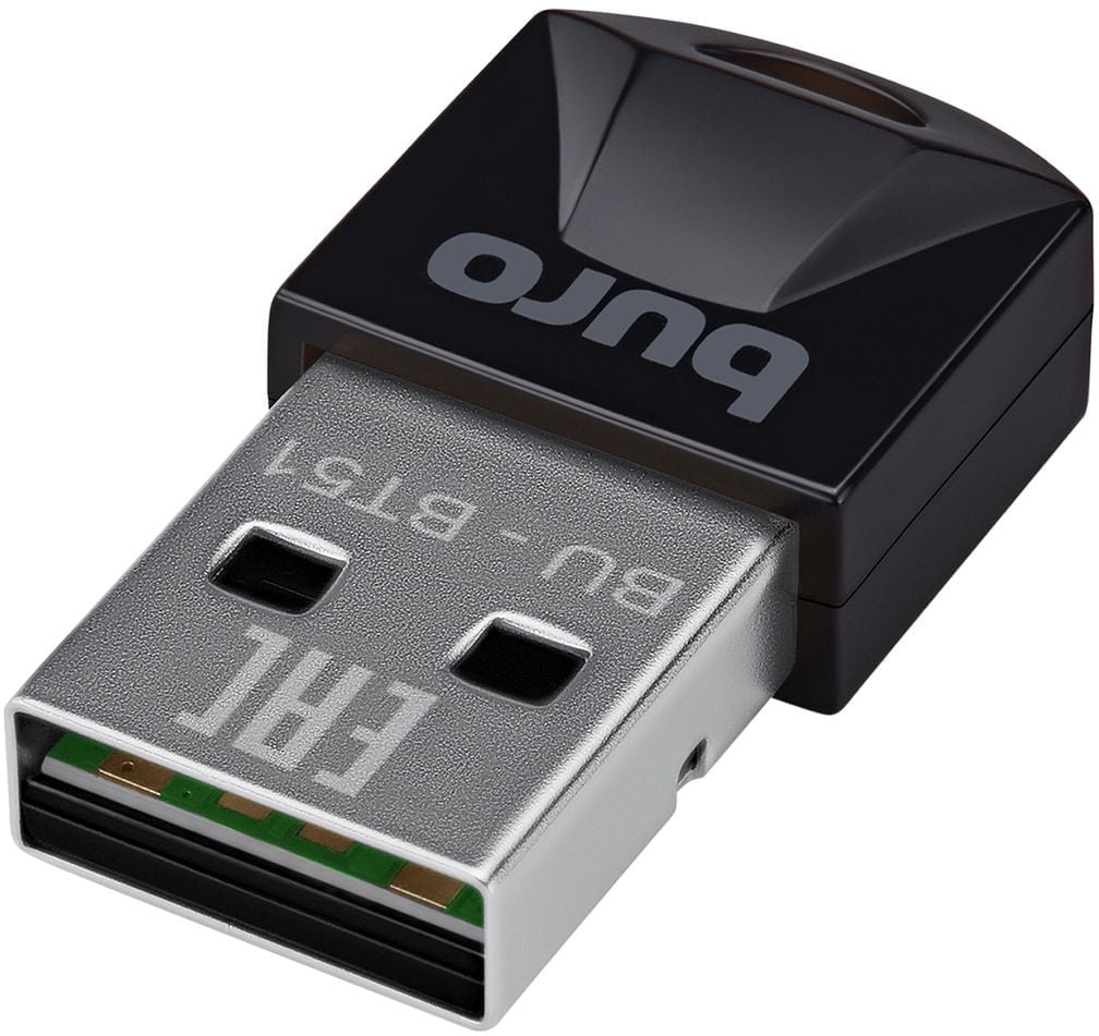 Адаптер Bluetooth USB Buro BU-BT51, BT5.1+EDR class 1.5, 20м, черный