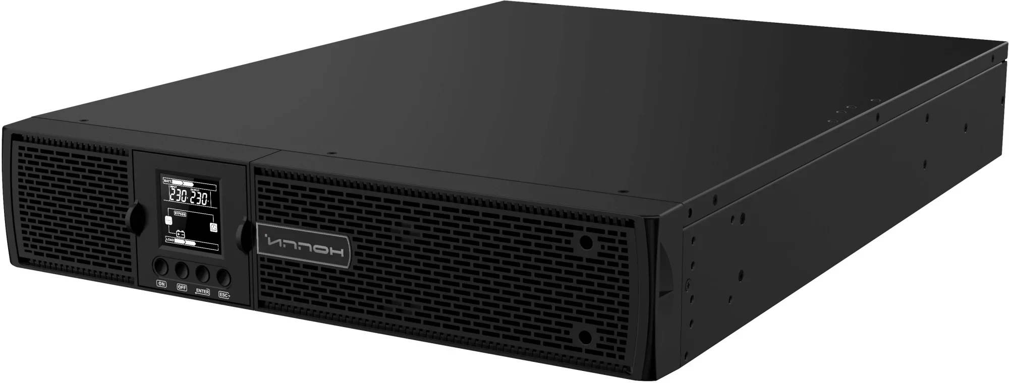 ИБП Ippon - Ампер 2000 ВА/1800 Вт, On-Line, in (1xIEC-320 C14), 8xIEC-320 C13, LCD, Rack, 2U, цвет чёрный, 1982629