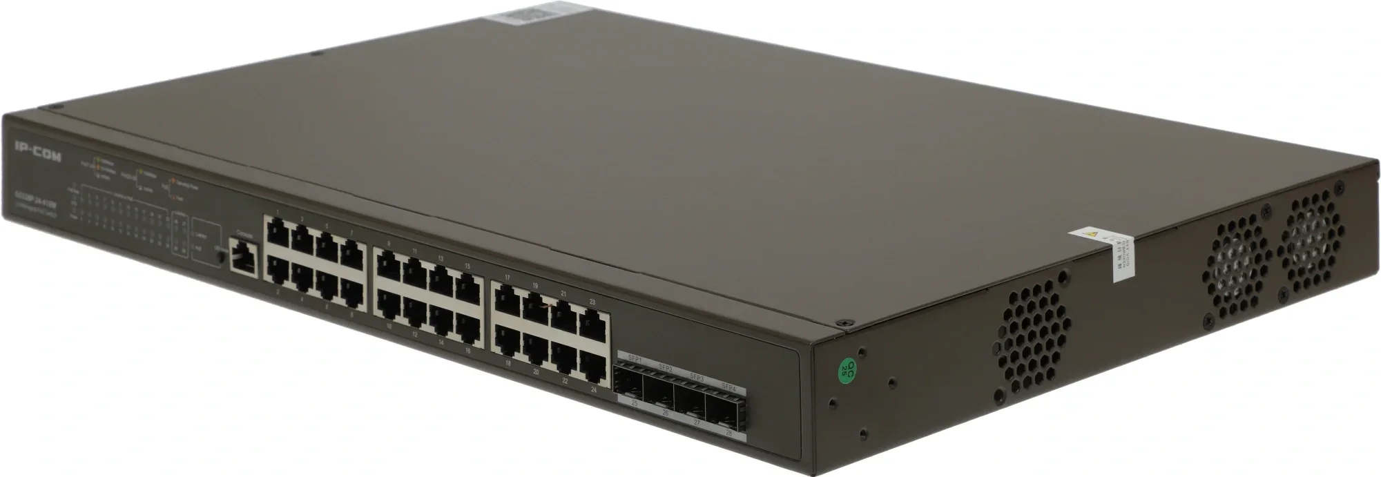 IP-COM G5328P-24-410W L3 Коммутатор PoE управляемый 24-Ports 10/100/1000 Base-T + 4-Ports 1000 Base-X SFP  / 24-Ports PoE (PoE бюджет 370W)
