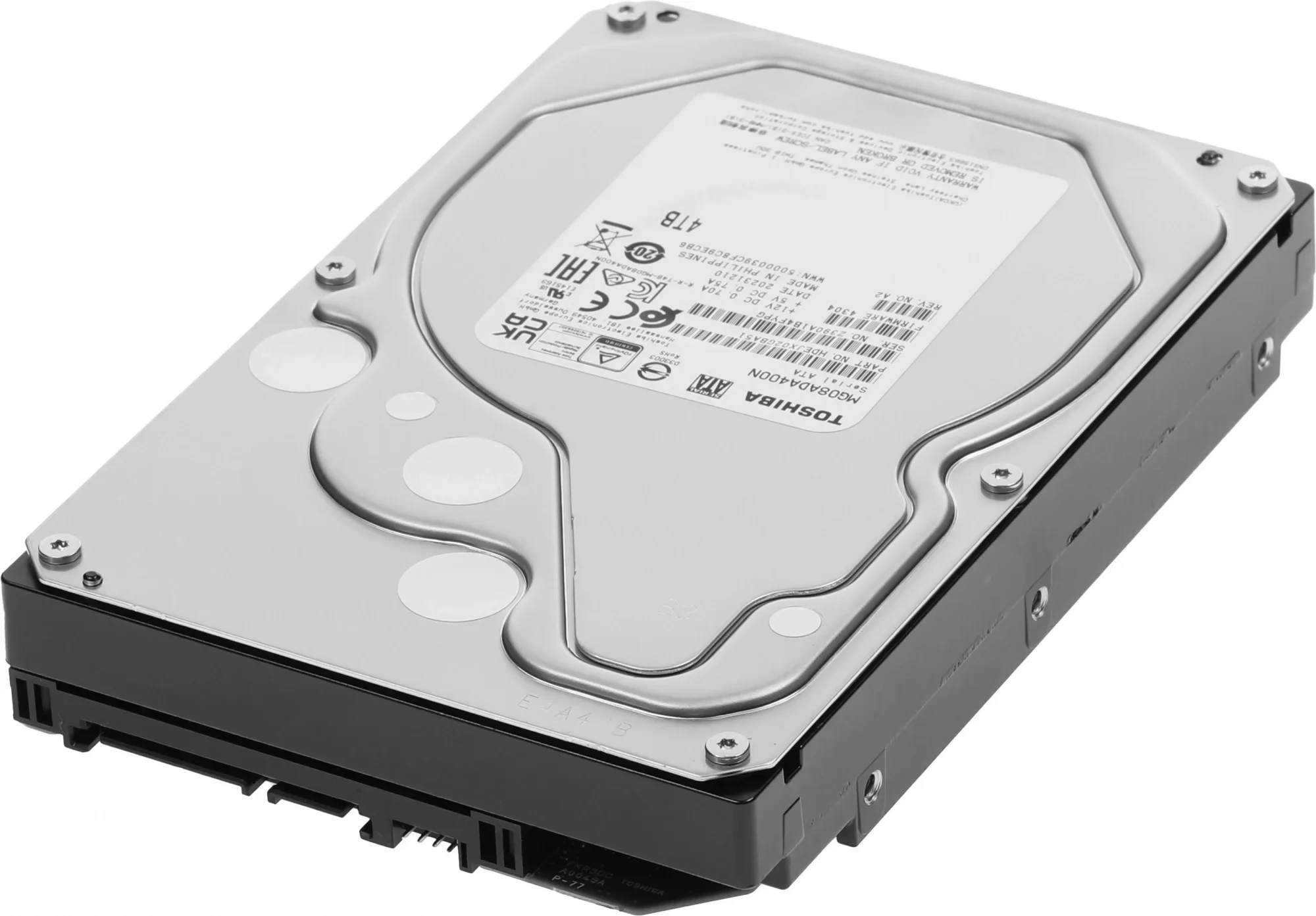 Жесткий диск Toshiba Enterprise HDD 3.5" SATA 4TB, 7200rpm, 256MB buffer 512n (MG08ADA400N anaglog MG08ADA400E, MG04ACA400E, MG04ACA400N), 1 year