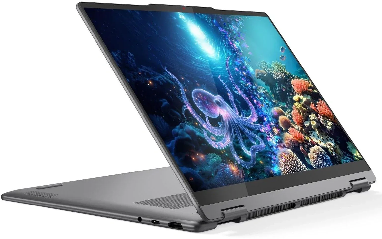 Ноутбук Lenovo Yoga 7 14ILL10 Core Ultra 7 256V 16Gb SSD512Gb Intel Arc 140V 14" OLED Touch WUXGA (1920x1200) без ОС grey WiFi BT Cam (83JQ007YRK)