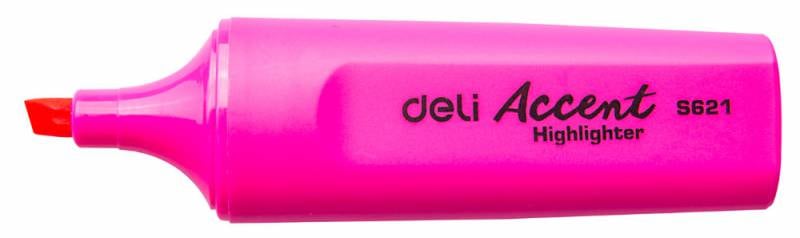 Текстовыделитель Deli Accent ES621PINK Delight, скошенный пишущий наконечник, 1-5мм, розовый