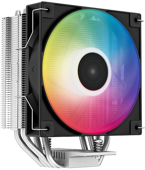 R-AG400-BKLNMC-G-1 - Кулер для процессора, Deepcool, AG400 LED R-AG400-BKLNMC-G-1, Intel 1851/1700/1200/115х и AMD AM5/AM4, 220W, 120мм 6-Color LED, 500- 2000±10% об/м, 75,89CFM,  30dB(A), 4pin, 125х92х150мм, Серебристый
