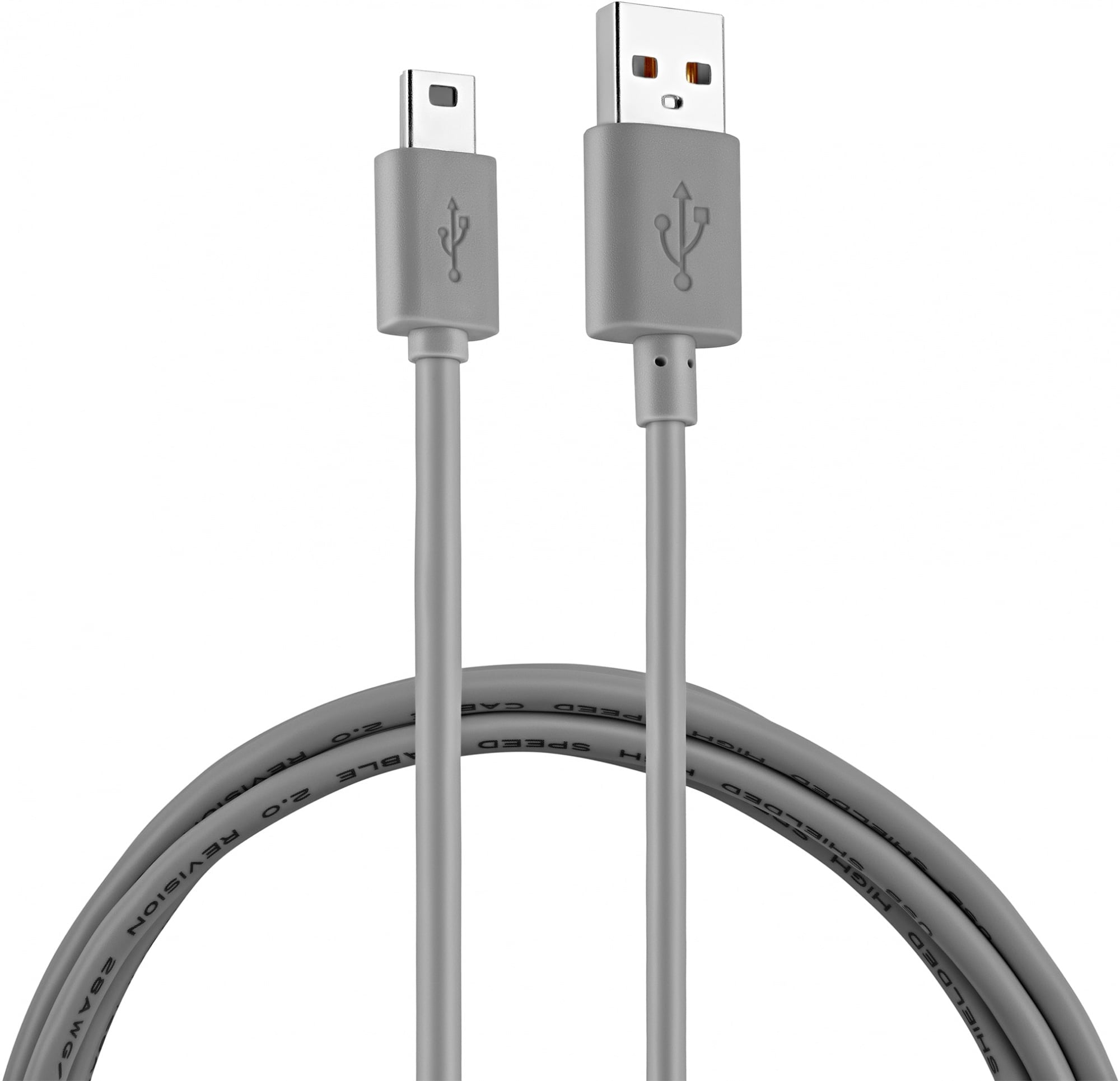 USB кабель BURO, miniUSB (M) -> USB Type A (M), 1,8 м, цвет серый, BHP RET USB_MINI18