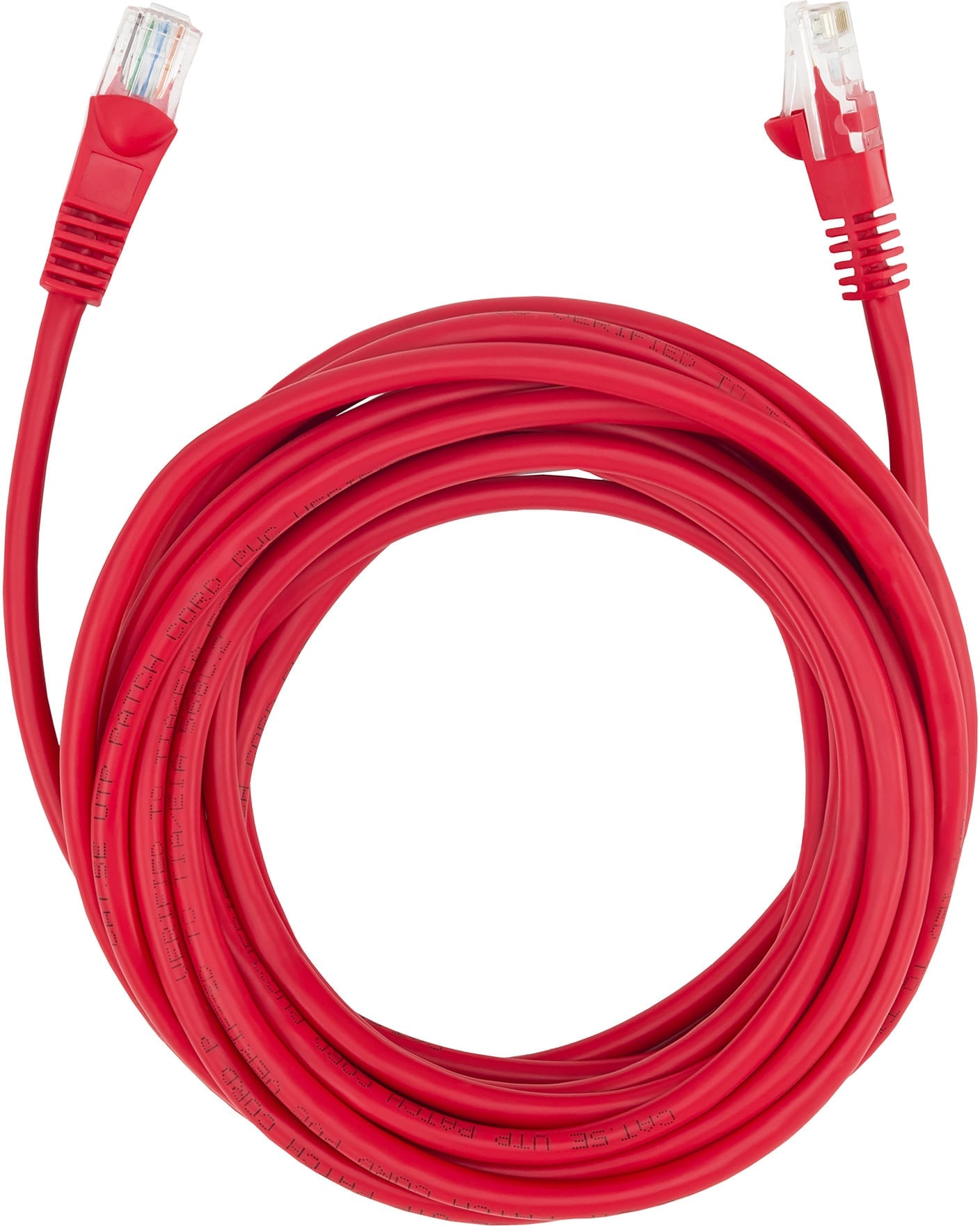 Патч-корд Buro UTP 4 пары cat.5E CCA molded 5м красный RJ-45 (m)-RJ-45 (m)