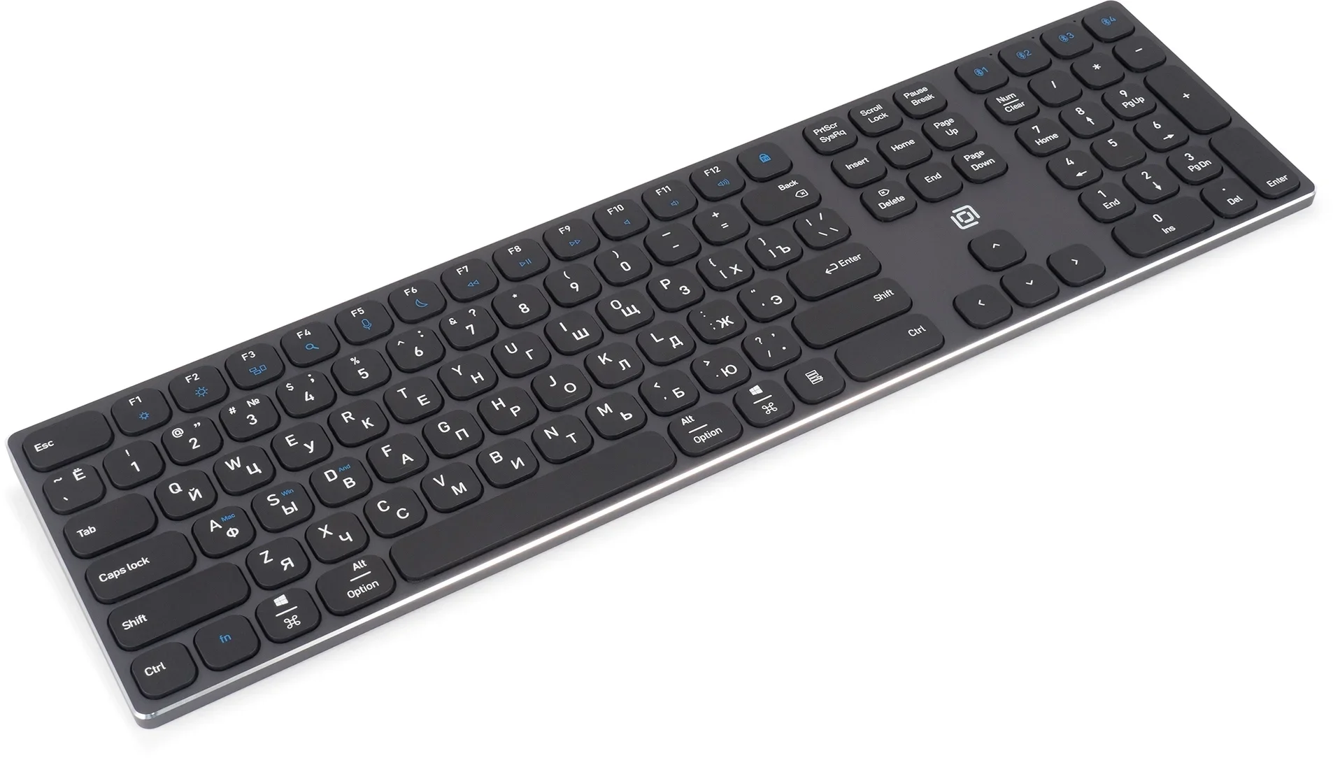Клавиатура Оклик K867W серый/черный USB беспроводная BT/Radio slim Multimedia (2002130) кабель 1м