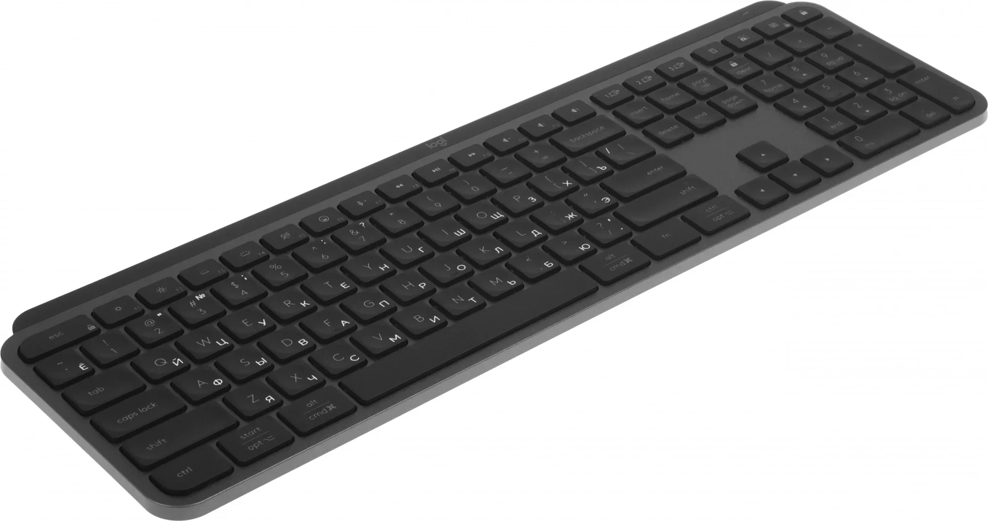 Беспроводная клавиатура Logitech MX Keys S, Bluetooth/Радиоканал, серый/черный (920-011600)